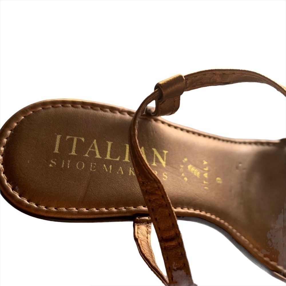 Italian Shoemaker bronze jeweled sandals - Picture 3 of 5